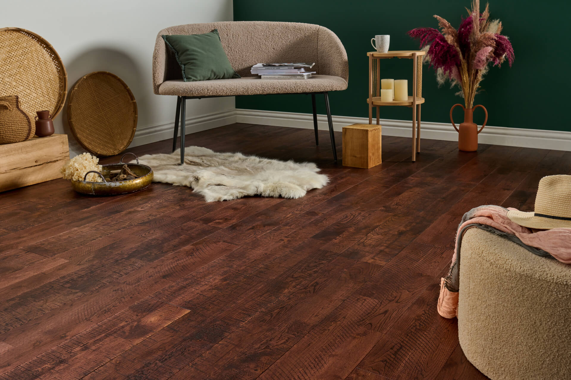 parquet chene massif foncé irish style