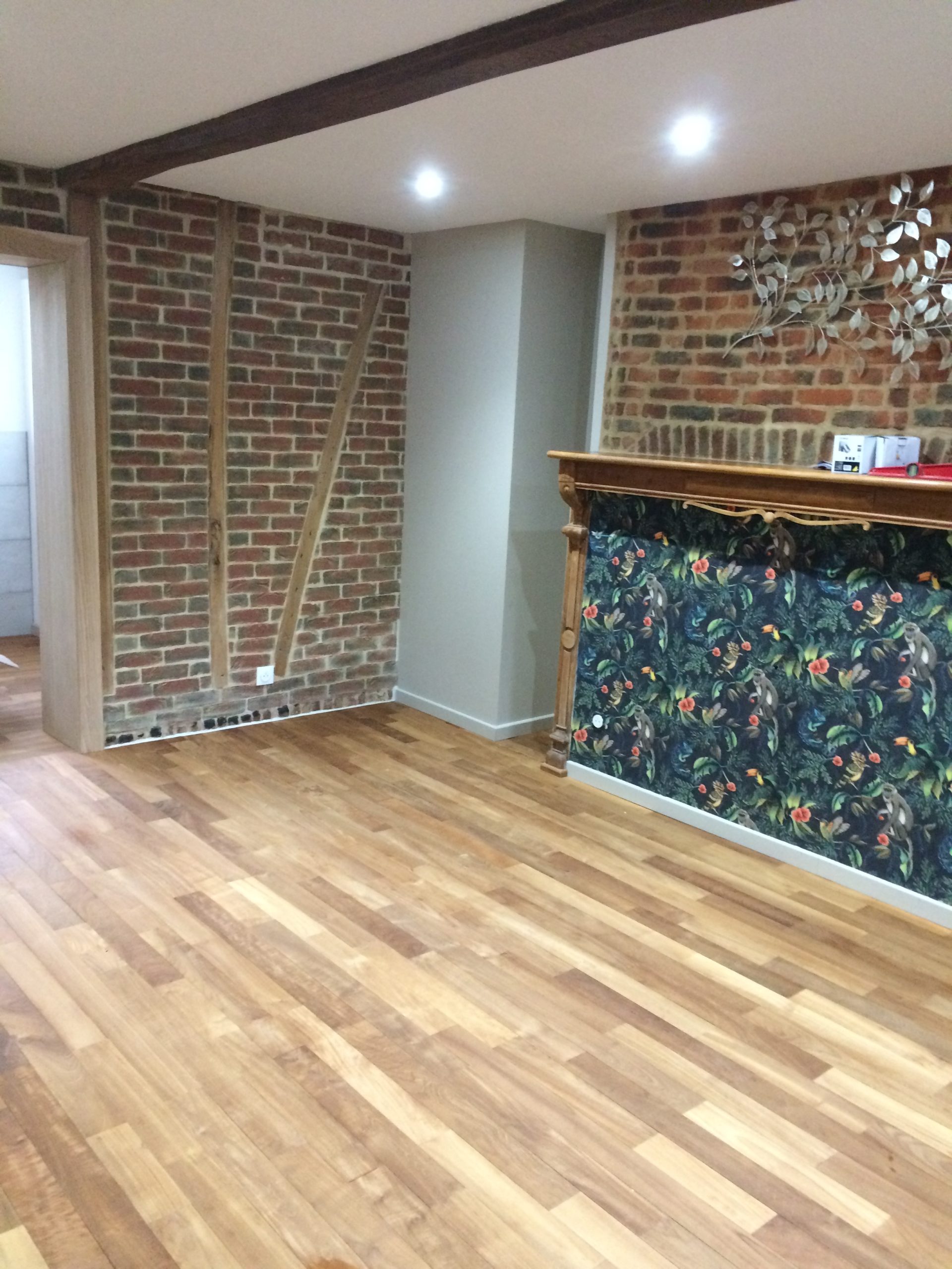 réalisation parquet teck brut