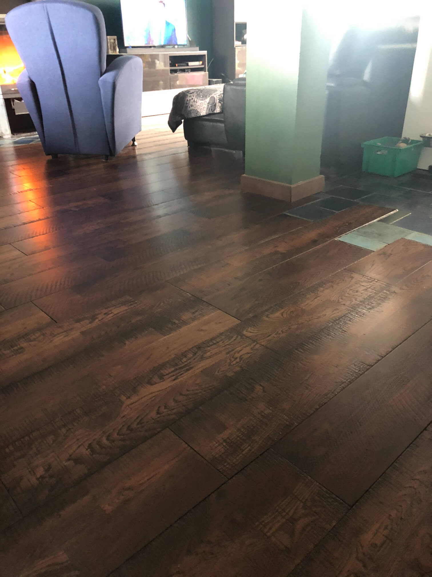 réalisation parquet irish style