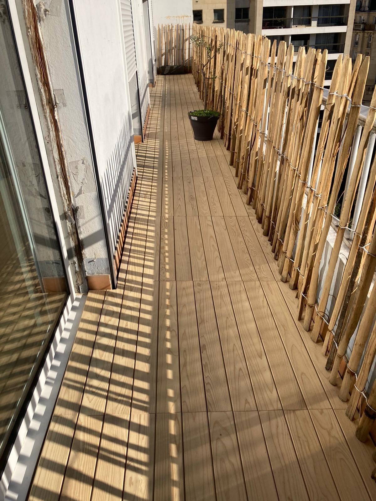 terrasse clipsable en cedre