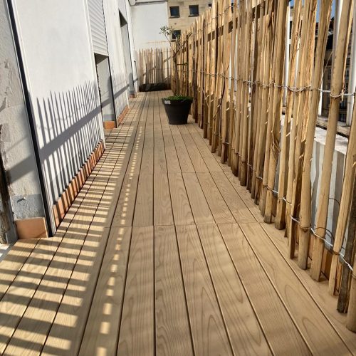 terrasse clipsable en cedre